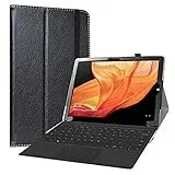 LiuShan kompatibel mit CHUWI UBook X Tablet 12 Inch Tablet PC 2 in 1 hülle,Folding PU Leder Tasche Hülle Case mit Ständer für 12" CHUWI UBook X Tablet 12 Inch Tablet PC 2 in 1,Schwarz