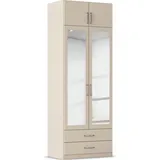 Rauch Wäscheschrank GAMMA 91 x 248 x 54 cm Beige
