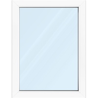 Fenster 75x100 cm, Kunststoff Profil aluplast IDEAL® 4000, Weiß, 750x1000 mm, einteilig festverglast, 2-fach Verglasung, individuell konfigurieren