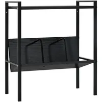 vidaXL Kinderregal 2 Regalböden 52 x 28 x 59 cm Holzwerkstoff schwarz