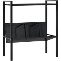 vidaXL Kinderregal 2 Regalböden 52 x 28 x 59 cm Holzwerkstoff schwarz