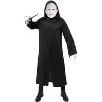 Amscan - Erwachsenenkostüm Lord Voldemort aus Harry Potter, Gewand, Handschuhe, Maske, Bösewicht, Magier, Zauberer, Schwarz