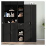 vidaXL Highboard Schwarz 30x42,5x185 cm Holzwerkstoff