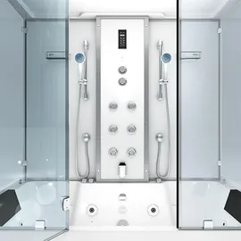 SeniorBad Kombination Badewanne Dusche K80-WS-EH-A-EA Duschtempel 100x180 cm OHNE Zusatzoption - Weiß