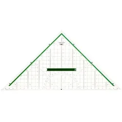 M+R Geometriedreieck M+R 23320000, Hypotenuse 320mm, mit Griff, transparent 4004627233212 M+R
