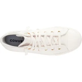 Converse Sneaker CONVERSE "CHUCK TAYLOR ALL STAR EVA LIFT", Mädchen, Gr. 38,5, gold (egret, egret, light gold), Leder, Schuhe Sneaker