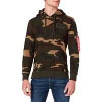 Alpha Industries Back Print Hoody (Sale) woodland Camo S