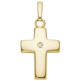 Luigi Merano Kreuz mit Zirkonia, Gold 375 Charms & Kettenanhänger Gold Damen