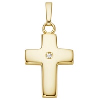 Luigi Merano Kreuz mit Zirkonia, Gold 375 Charms & Kettenanhänger Gold Damen