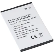 AccuCell Akku passend für Emporia Active V50, Active V50 4G, Li-ion, 3,7V, 1000mAh, 3,7Wh