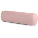 basaho Yoga Bolster Yogarolle | Bio-Baumwolle (OCS-Zertifiziert) | Buchweizenschalen | Abnehmbarer und waschbarer Bezug | Yoga Rolle Yogakissen (Hellrosa)