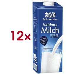 Weihenstephan 12er-Pack haltbare Milch »H-Vollmilch 3,5% Fett«