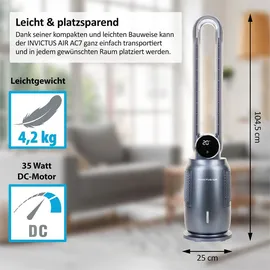 Genius Invictus AIR AC7 6 tlg 12h Timer 12 Geschwindigkeiten 2 Kühlakkus 2,0 kW mobil
