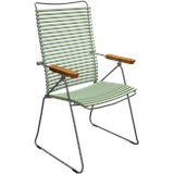HOUE CLICK Dining Sessel mit verstellbarer Rückenlehne/Bambusarmlehne Stahlgestell