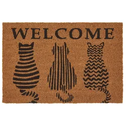 Fußmatte Welcome Cats in Braun ca.40x60cm