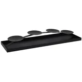 Spetebo XXL Adventskerzenhalter 58 cm aus Metall - Farbe: schwarz - Kerzenhalter für 4 Kerzen