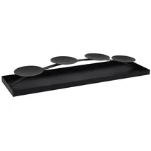 Spetebo XXL Adventskerzenhalter 58 cm aus Metall - Farbe: schwarz - Kerzenhalter für 4 Kerzen