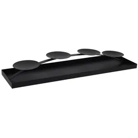 Spetebo XXL Adventskerzenhalter 58 cm aus Metall - Farbe: schwarz - Kerzenhalter für 4 Kerzen