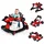 Costway 4 in 1 Lauflernwagen Babywalker Lauflernhilfe instellbarer Höhe 15 kg 6 - 18 Monaten - Rot/Schwarz