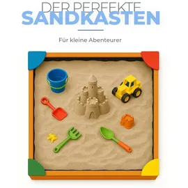 BestLivings Sandkasten mit Abdeckung braun