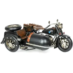 Moritz Motorad mit Beiwagen Chopper Oldtimer Motorrad Modell Metall Zinn Deko