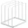 Yamazaki 5052 TOWER Tray Stand, white, Steel, 19.5 x 16 x 19.5 cm