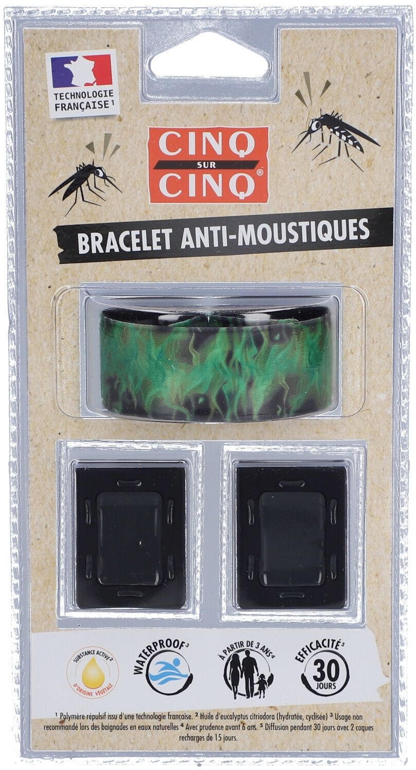 Cinq sur Cinq® Bracelets Anti-moustiques Sport Bracelet