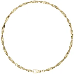 Fußkette FIRETTI "Schmuck Geschenk Silber 925 Körperschmuck Gold o. Rosè Singapurkette", gold (gelbgoldfarben), Fußkettchen, Silber 925 (Sterlingsilber), Made in Germany