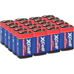 20x XCell Lithium 9V Block Hochleistungs- Batterien für Rauchmelder / Feuermelder - 10 Jahre Batterie Lebensdauer