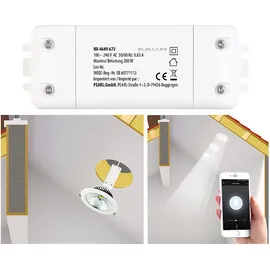 Luminea Home Control WLAN-Schalter mit Dimmer-Funktion, für Siri, Alexa & Google Assistant