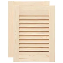 vidaXL Schranktüren Lamellen-Design 2 Stk. 39,5 x 29,5 cm