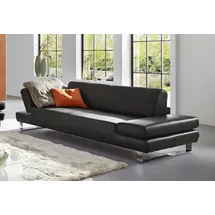 W.Schillig Couch Leder 3-Sitzer Grau