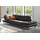 W.Schillig Couch Leder 3-Sitzer Grau