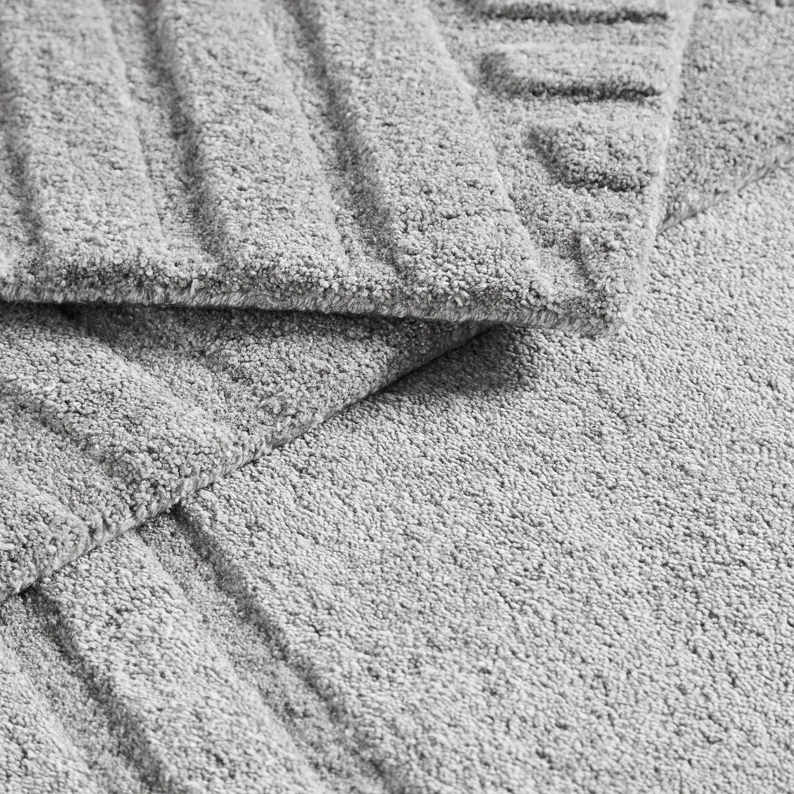 Teppich/Läufer Woud, Kyoto, Grau, für Wohnzimmer, Stoff / Textil, Design - 200 - 80 - 1.8