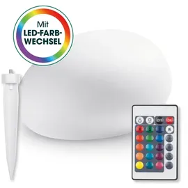 EasyMaxx 07811 07811 Solar-Dekoleuchte Stein flach 3,7V weiß