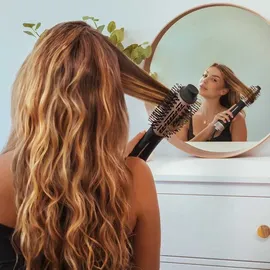 Cecotec Luftbürste mit CeramicCare Unique Touch-Display, 1200 W, trocken, entwirrt, glättet, Volumen und Form, 4 Temperaturen, entfernt Frizz, Keramikkopf
