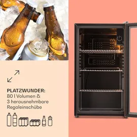 Klarstein Beersafe XXL Getränkekühlschrank (80 l, 830 mm hoch, Kupfer-Metallic)