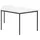 bümö Trapez-Tisch, Multifunktionstisch 160 x 69 cm in Weiß/Schwarz - Besprechungstisch, Konferenztisch, Meetingtisch, Mehrzwecktisch, Pausentisch für