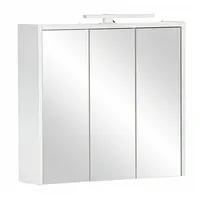Lomadox Spiegelschrank PROVIDENCE-80 mit Glasböden, 65cm, anthrazit, inkl. LED-Beleuchtung