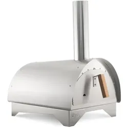 Tragbarer Holzpizzaofen der Marke CRU, Modell CRU30, aus Edelstahl