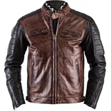 Helstons Cruiser Rag Lederjacke Braun/Schwarz M