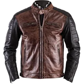 Helstons Cruiser Rag Lederjacke Braun/Schwarz M