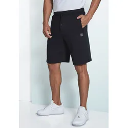 Sweatshorts JOHN DEVIN, Herren, Gr. M (48/50), N-Gr, schwarz, angeraute Sweatware, Obermaterial: 60% Baumwolle, 40% Polyester, unifarben, sportlich, bequem kurz, Hosen, seitliche Taschen mit schwarzem Reißverschluss