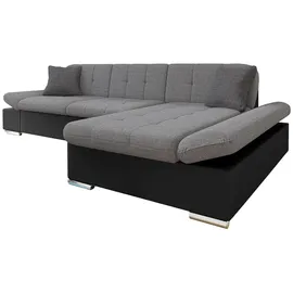 Mirjan24 Ecksofa Malwi Textil 2-Sitzer Grau