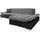Mirjan24 Ecksofa Malwi Textil 2-Sitzer Grau