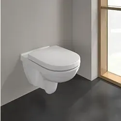 Villeroy & Boch O.novo Wand-WC-Combi-Pack 5660D201 mit WC-Element, Betätigungsplatte und WC-Sitz, weiß