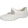 WALDLÄUFER Riemchenballerina WALDLÄUFER "HENNI", Damen, Gr. 10 (44,5), weiß, Nappaleder, unifarben, Schuhe Riemchenballerina, Komfortschuh, Halbschuh in Komfortweite H (= sehr weit)