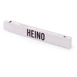 Personalisierter Zollstock ,Metrie 2m Block 52 | mit männlichen Namen Wählen Sie hier einen männlichen Namen:: Heino