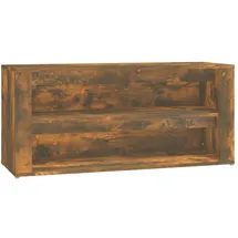 vidaXL Schuhregal Räuchereiche 100x35x45 cm Holzwerkstoff