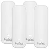 Luminea Home Control Temperatur- & Luftfeuchtigkeitssensoren 4er-Set Schwarz TLS-100